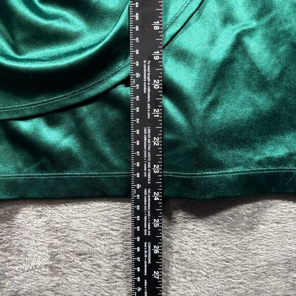 Pear Culture NWT New V-Neck Strap-Back Mini Dress Holiday Party Green Sz 5 J145 - Picture 7 of 9